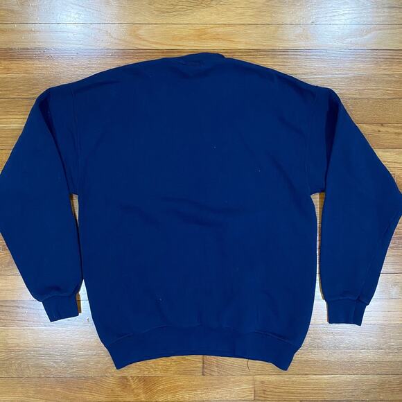 Vintage Crewneck Sweatshirt Notre Dame College 90's Mens Medium Navy Blue - Picture 3 of 3